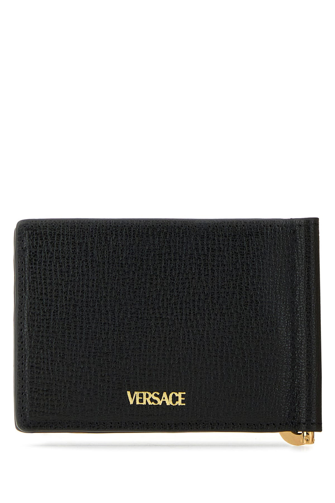 Black leather Medusa Biggie wallet