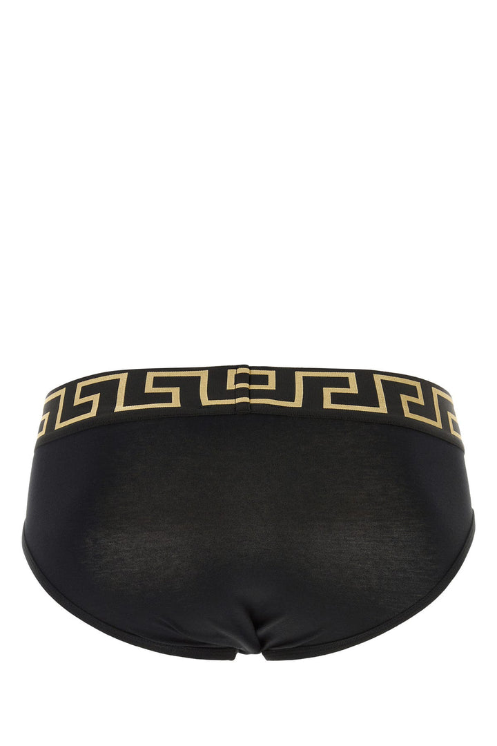 Black stretch cotton brief