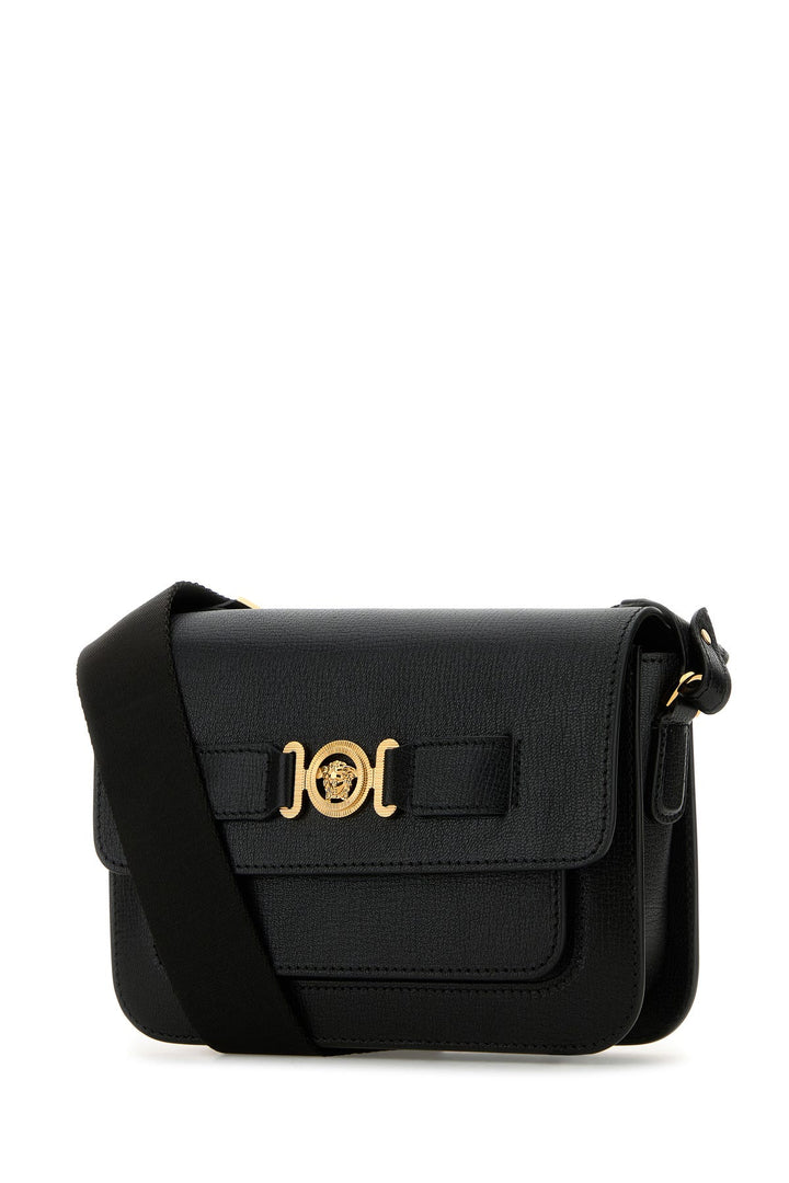 Black leather Medusa Biggie crossbody bag