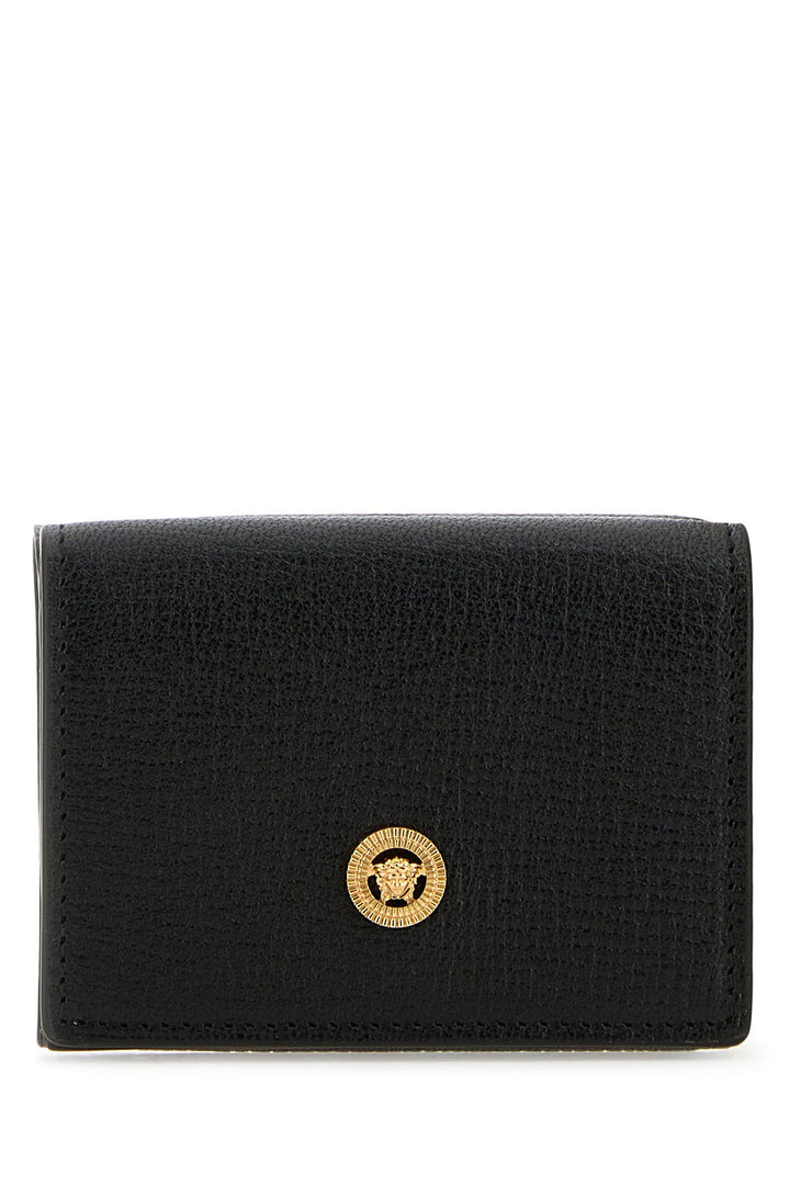 Black leather Medusa Biggie wallet