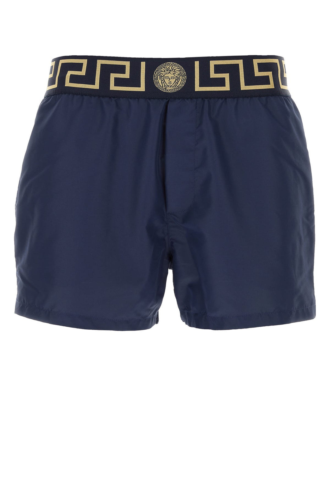 Blue polyester swimming shorts