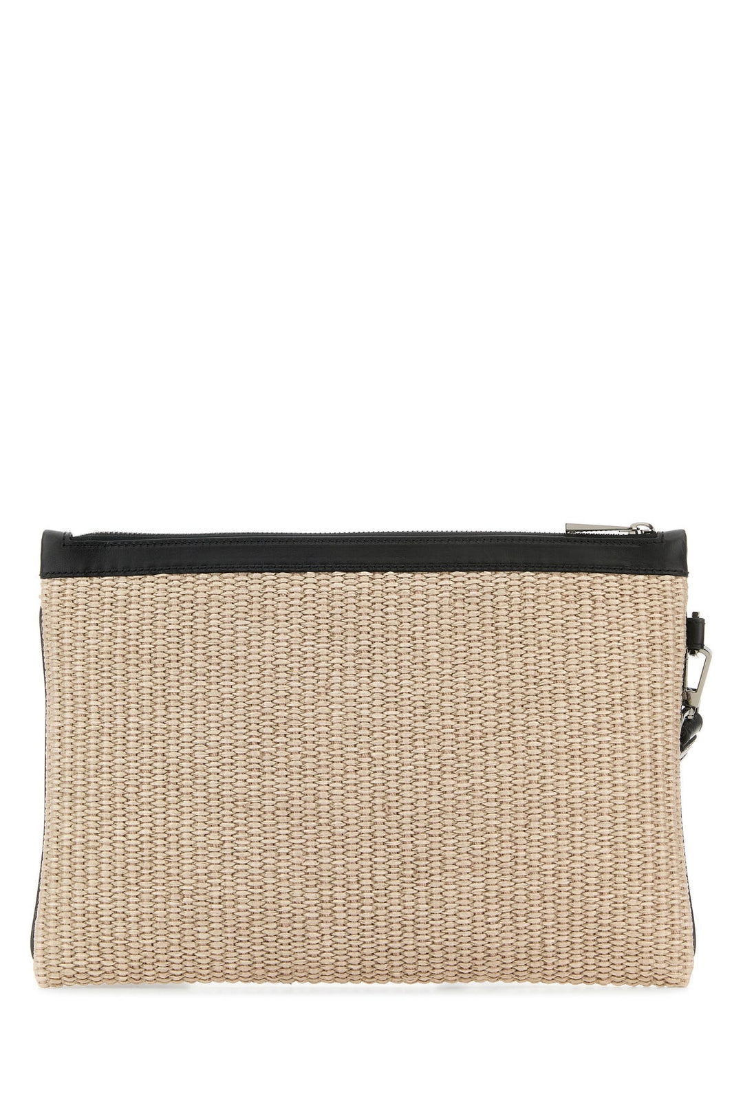 Cappuccino raffia clutch