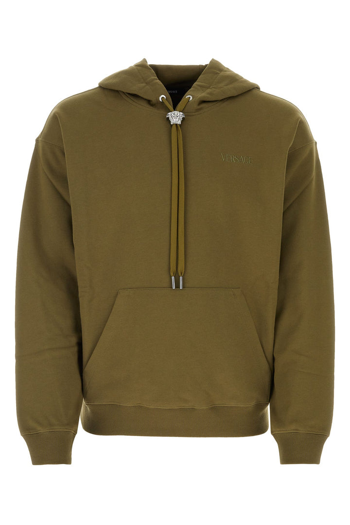 Army green cotton sweatshirt