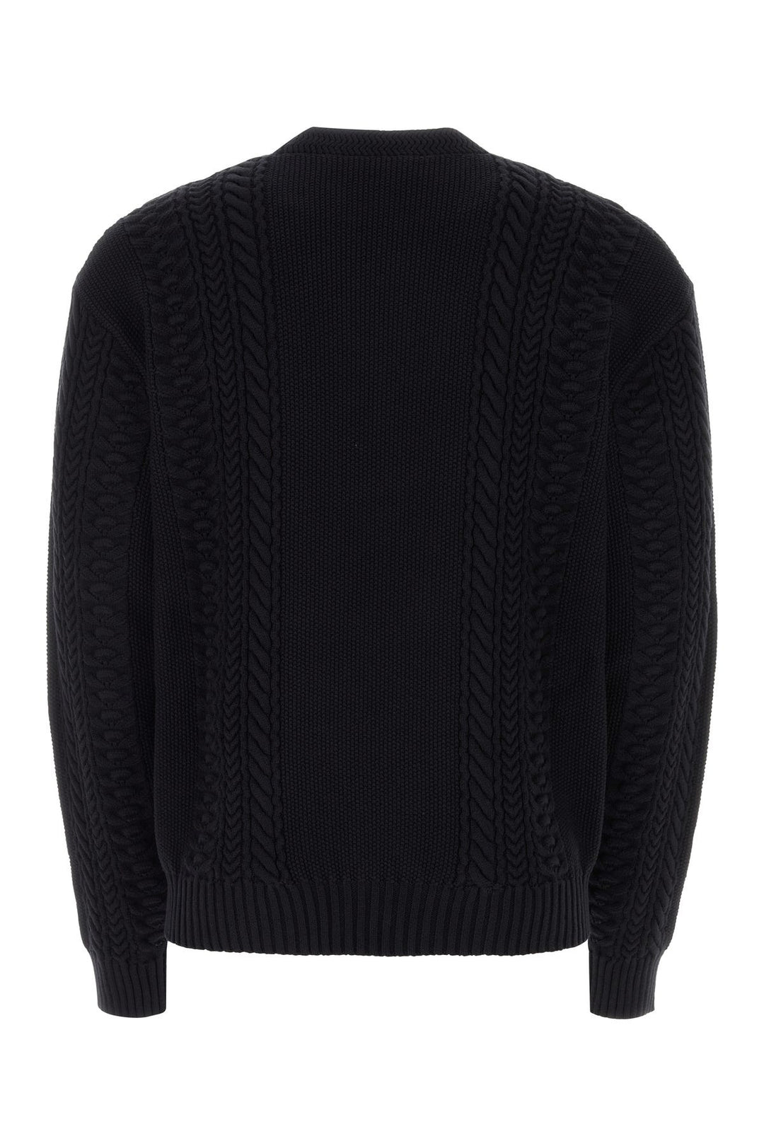 Black cotton blend sweater