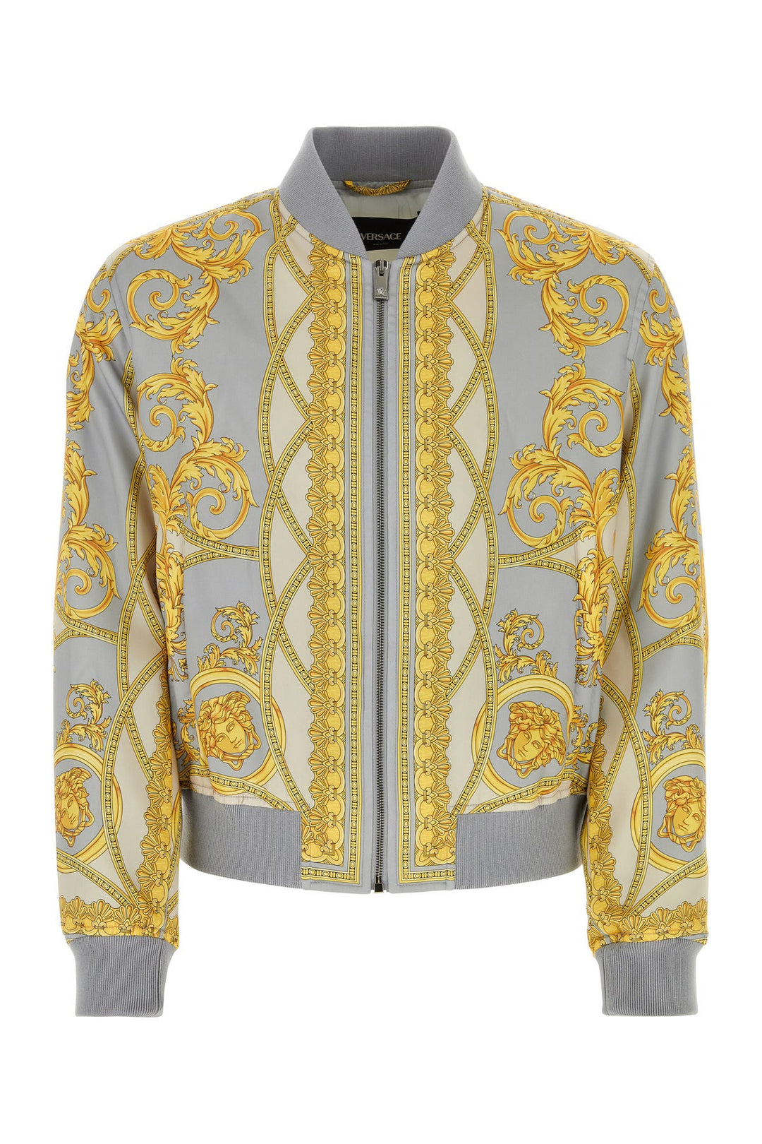 Printed polyester bomber jacket