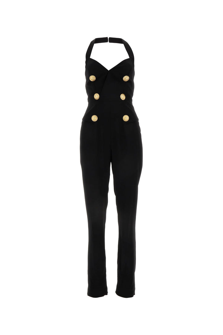 Black viscose jumpsuit