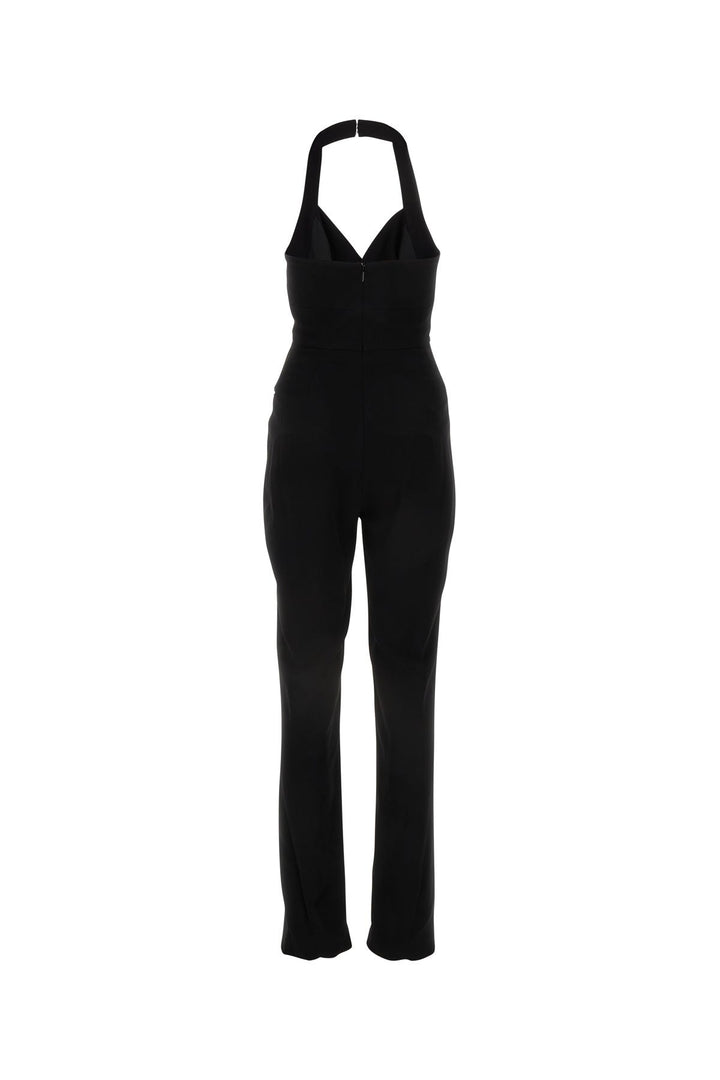 Black viscose jumpsuit