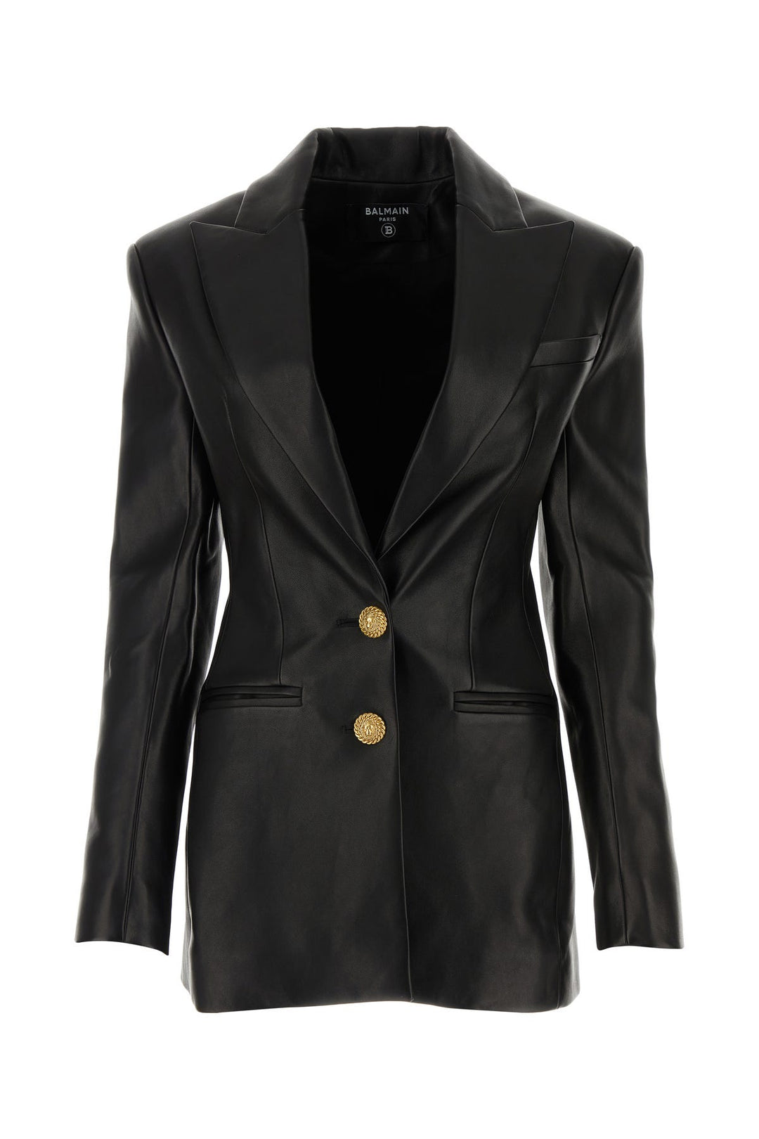 Black leather blazer