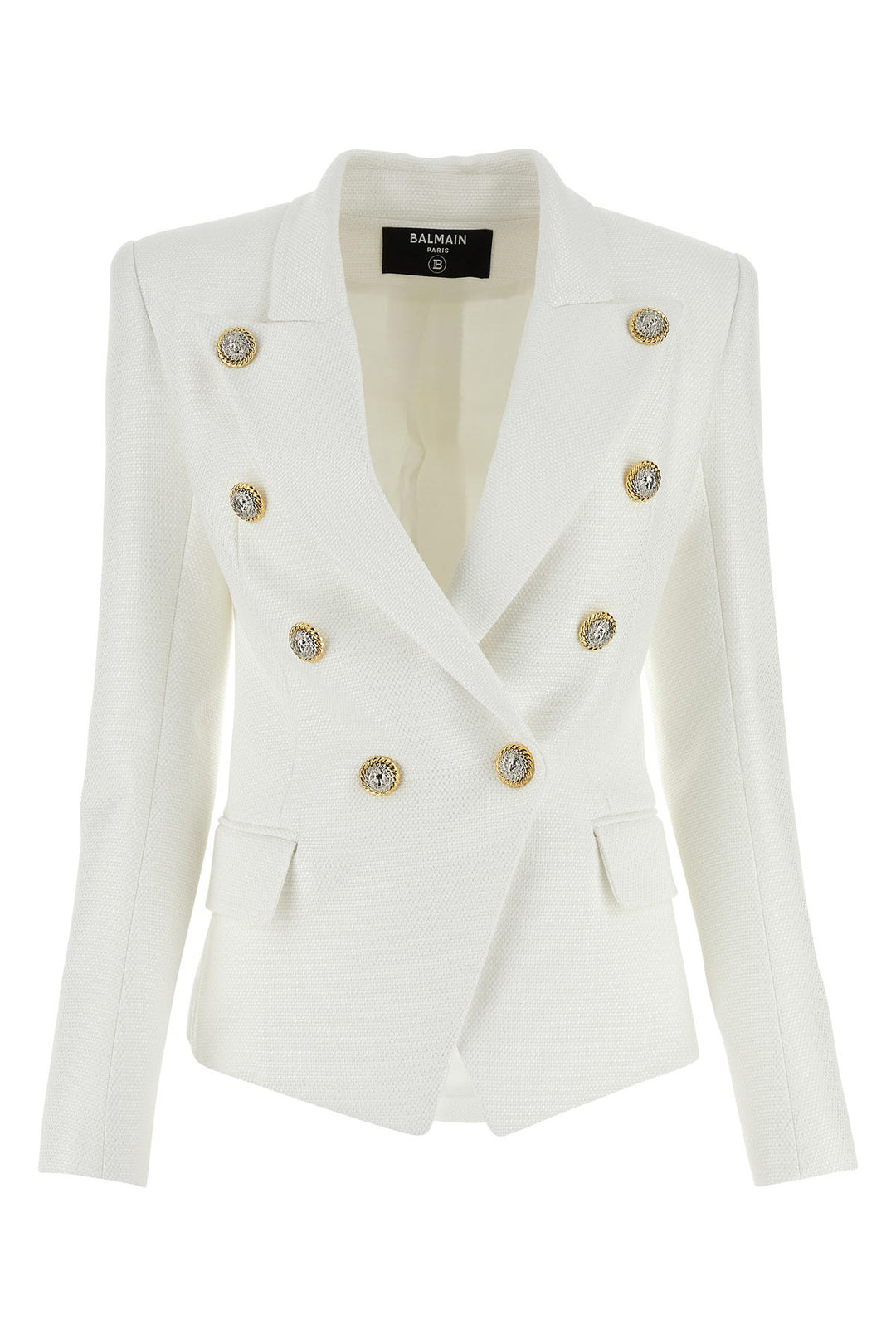 White jacquard blazer