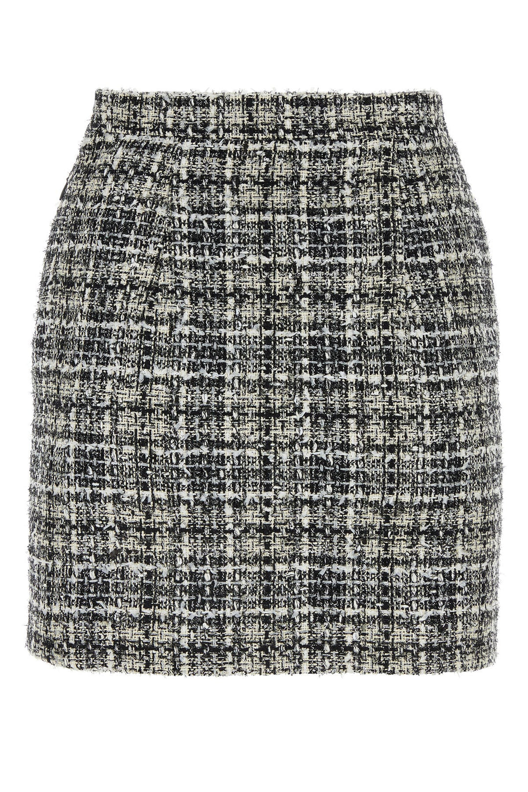 Embroidered tweed mini skirt