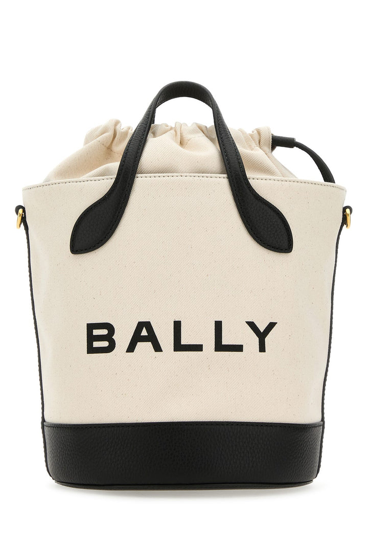 Ivory canvas Bar bucket bag