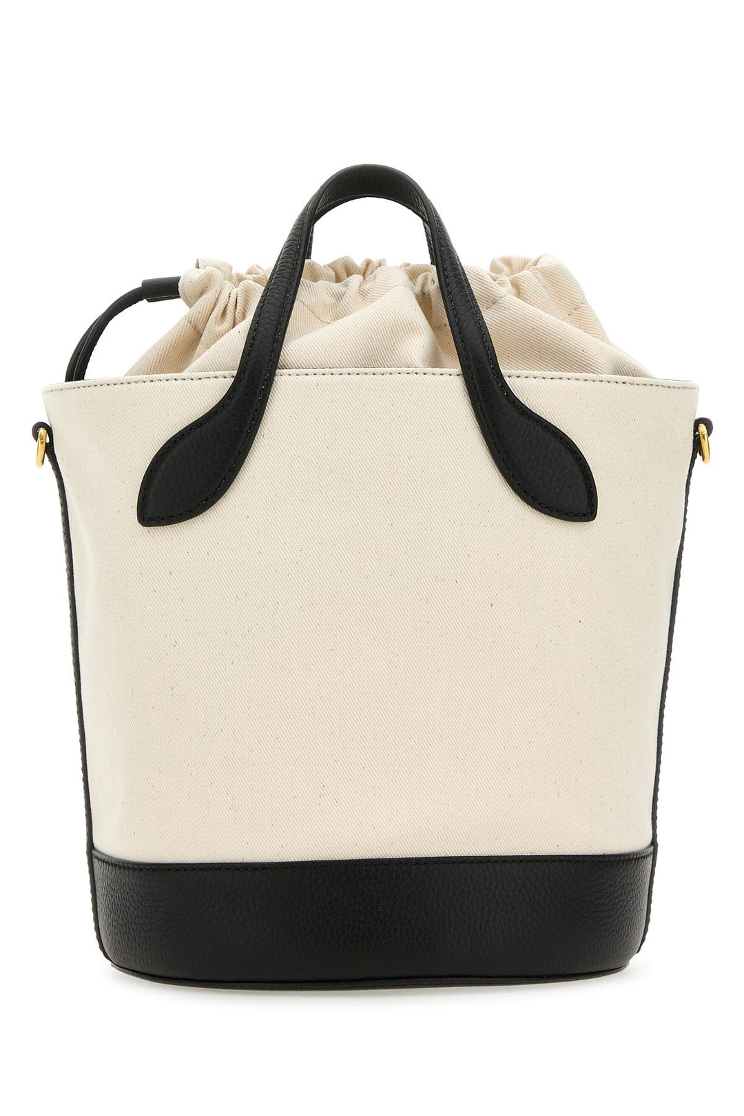 Ivory canvas Bar bucket bag