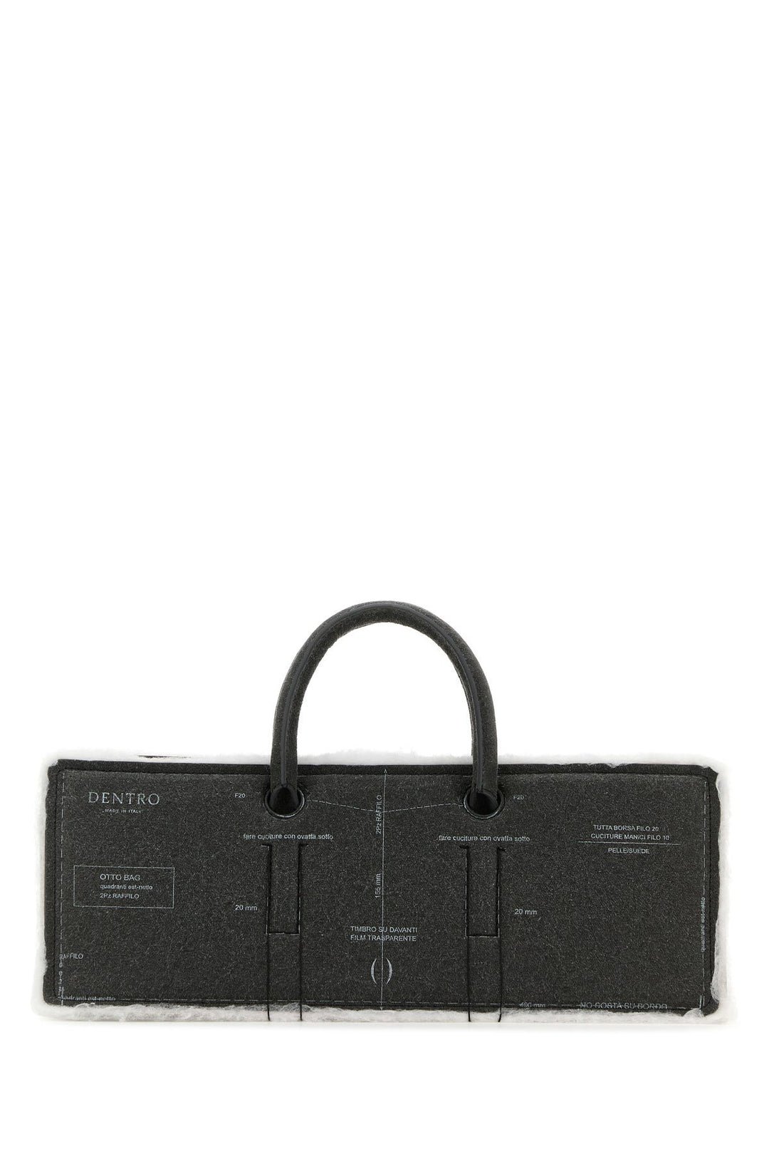 Grey leather Otto handbag