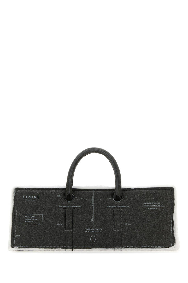 Grey leather Otto handbag