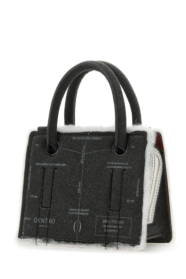 Grey leather Mini Otto handbag