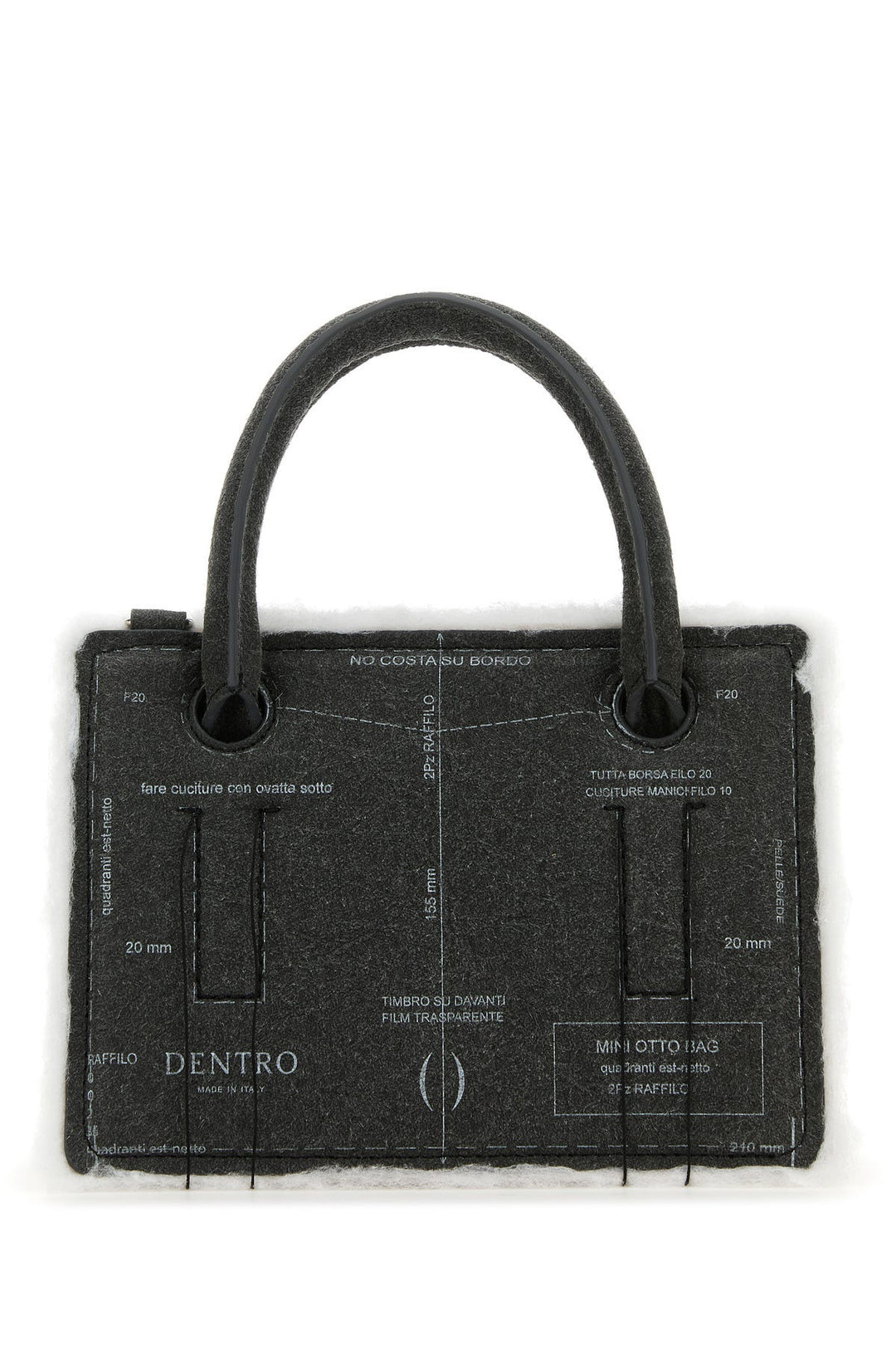 Grey leather Mini Otto handbag