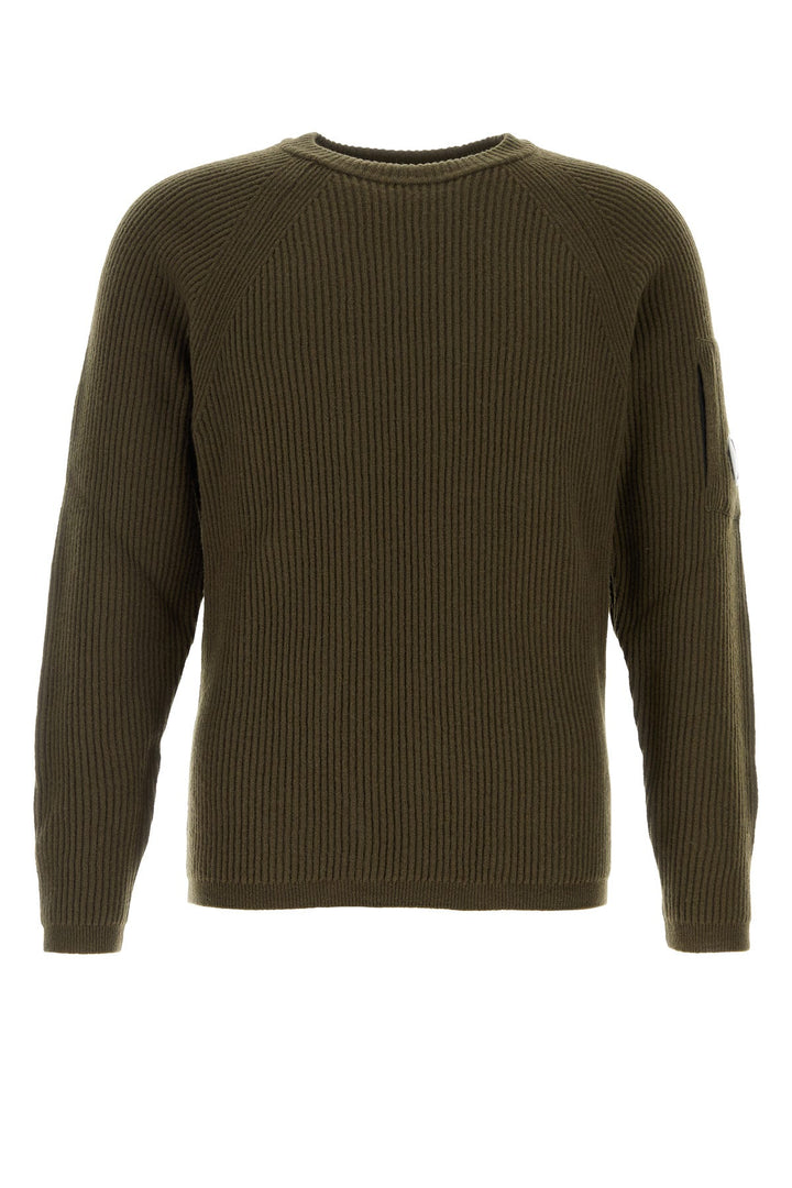 Olive green wool blend sweater