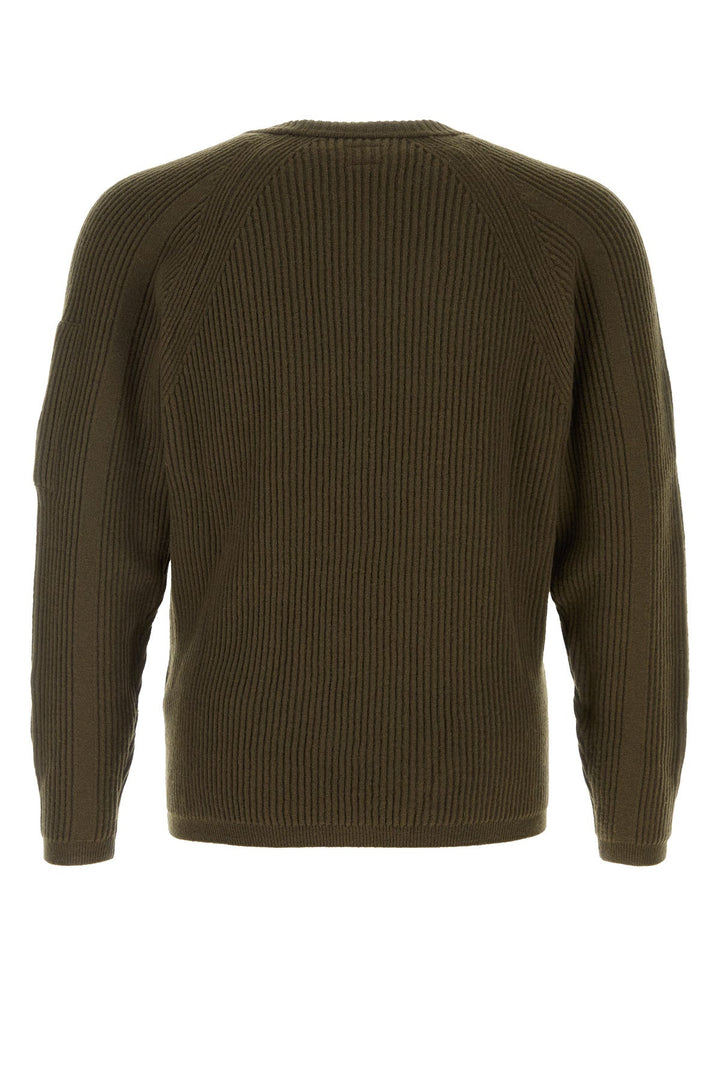 Olive green wool blend sweater