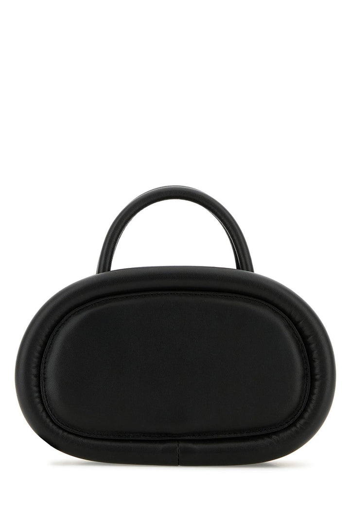 Black leather mini Alpha Strike handbag