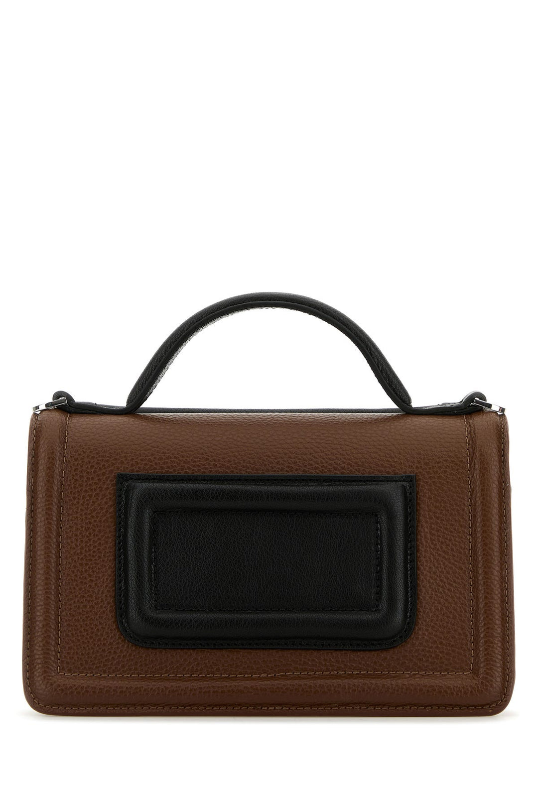 Two-tone leather Alpha handbag