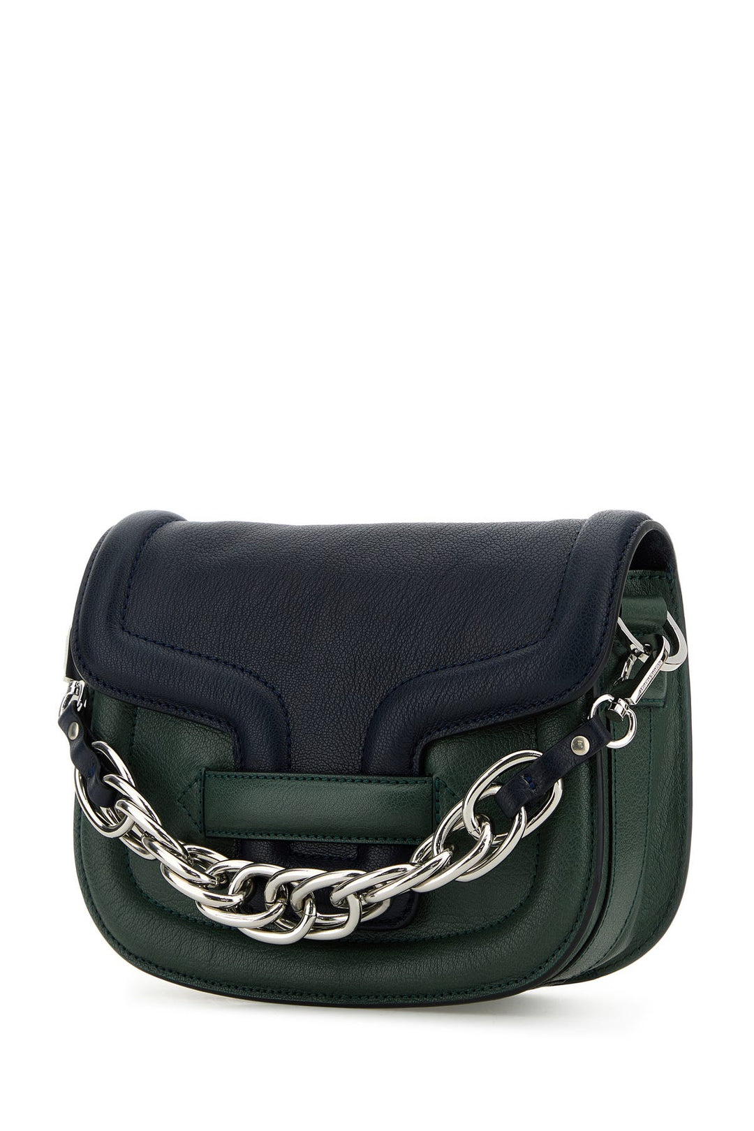 Two-tone leather mini Alphaville handbag