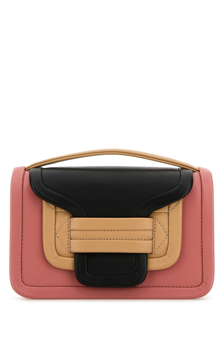 Multicolor leather Alpha handbag