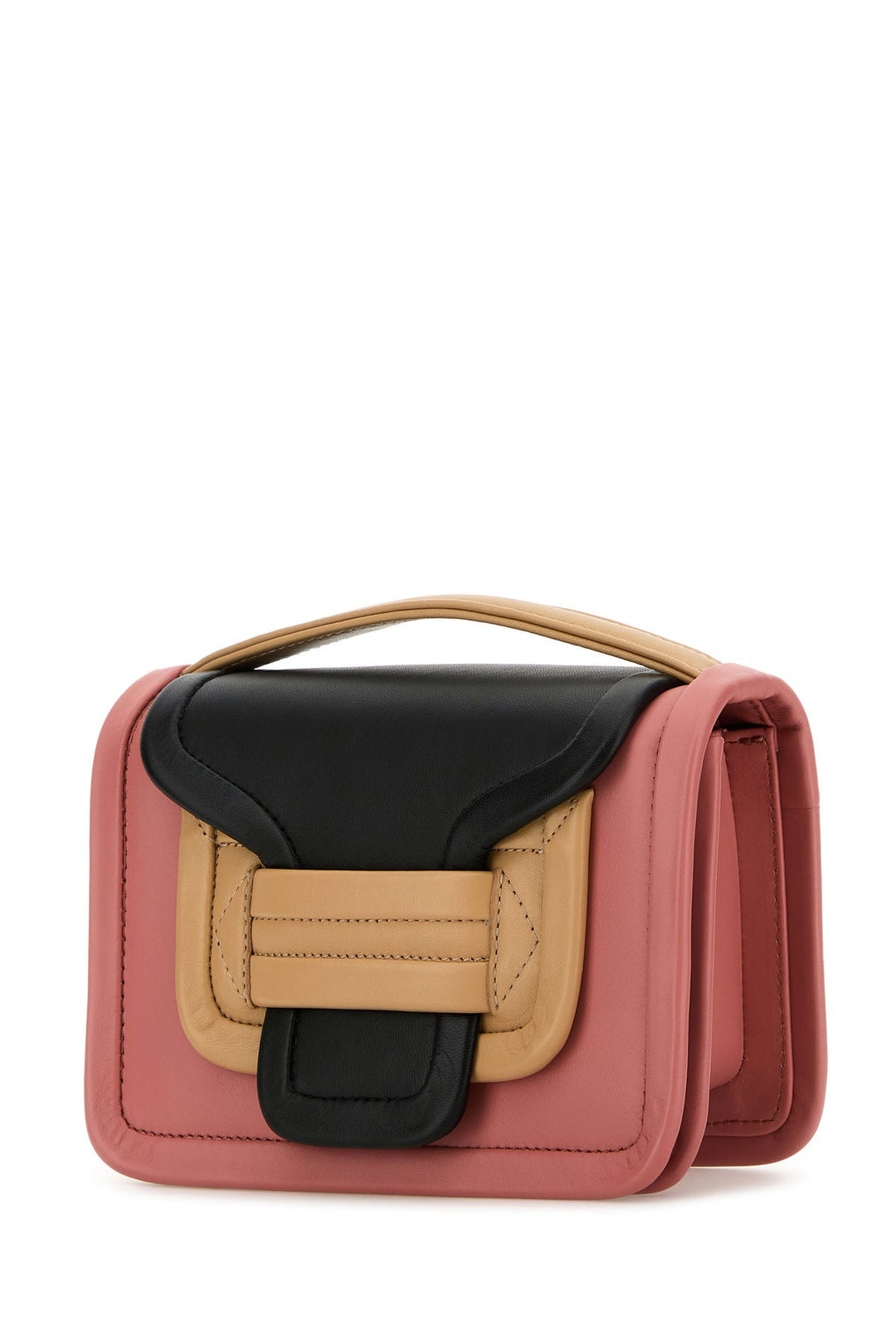 Multicolor leather Alpha handbag