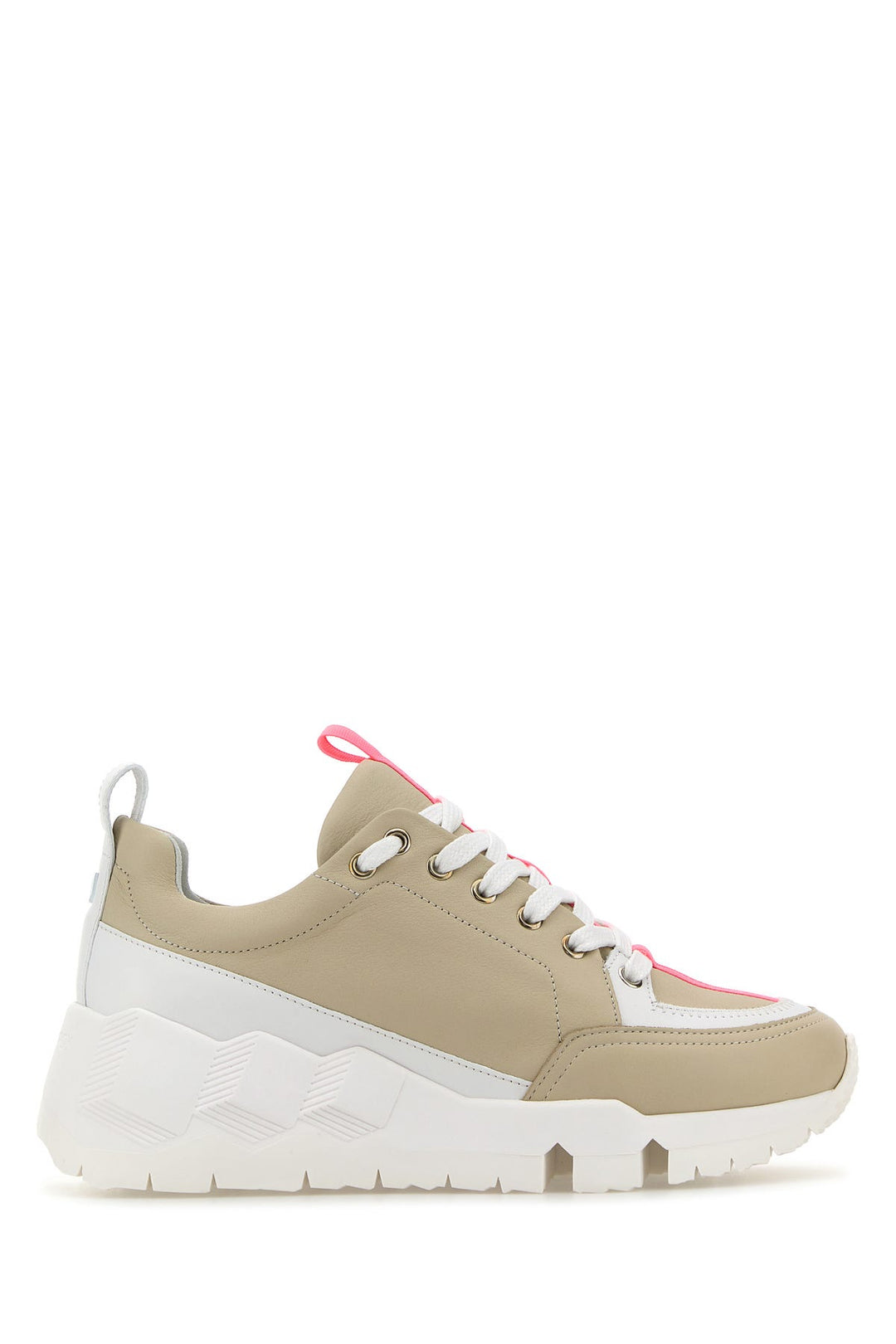 Beige leather Street Life sneakers