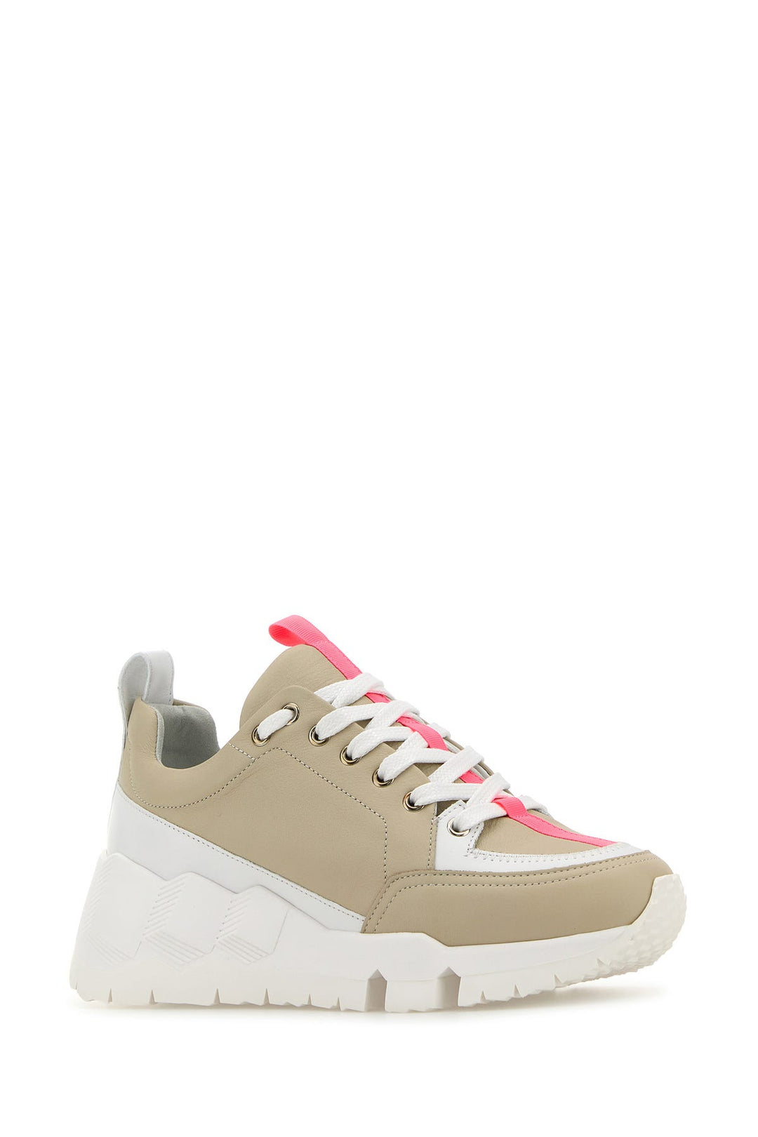 Beige leather Street Life sneakers