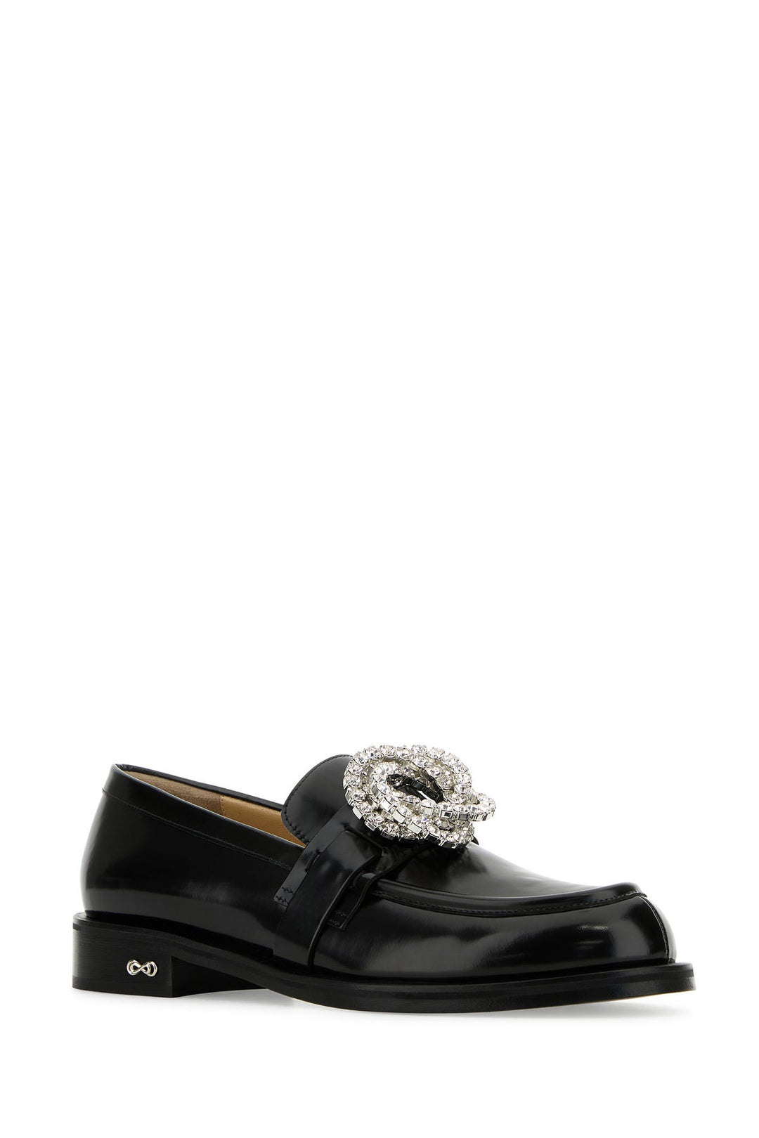 Black leather Galaxy loafers