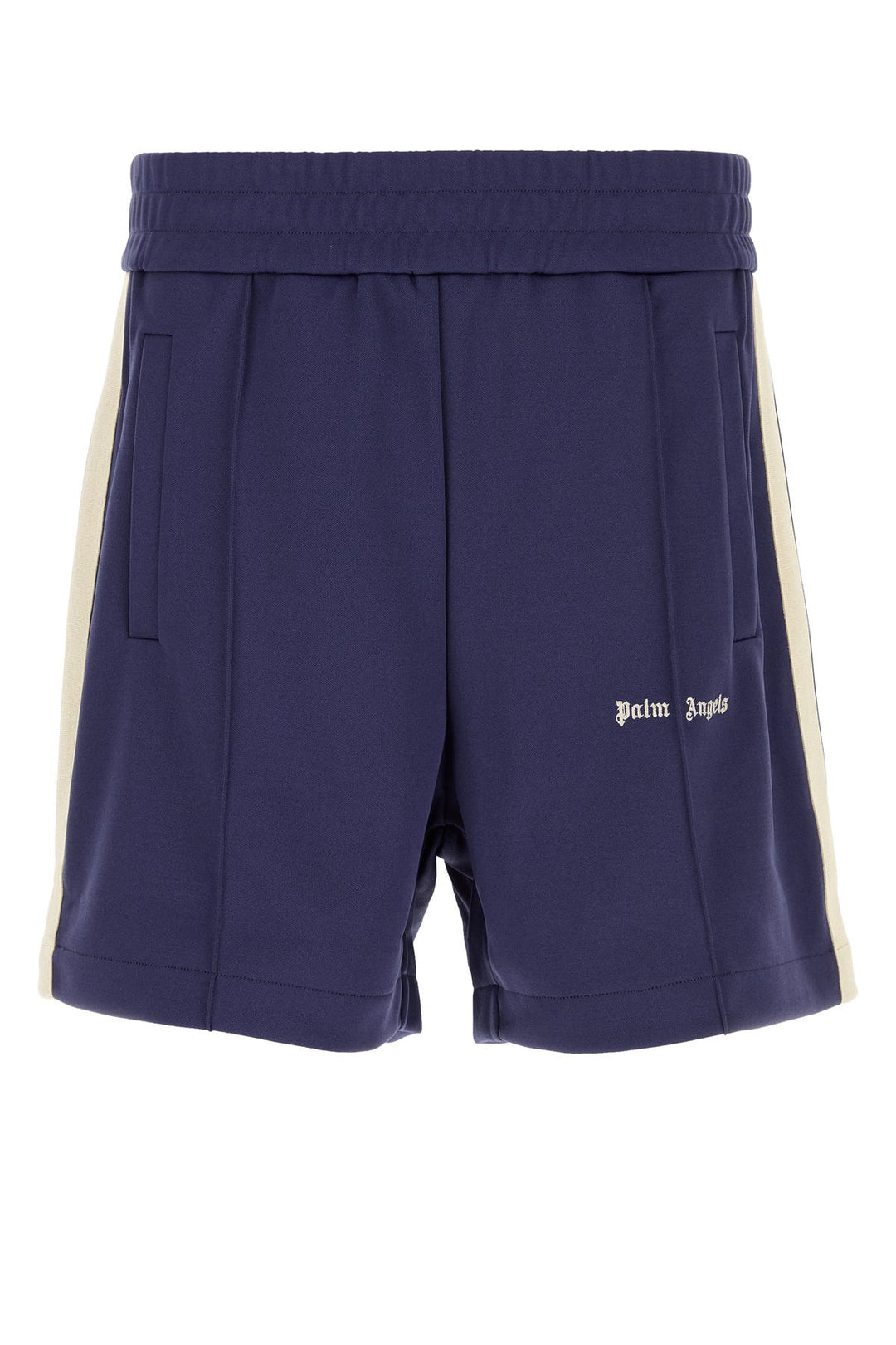 Blue polyester bermuda shorts