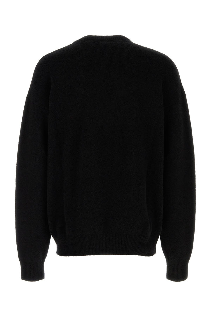 Black stretch wool blend sweater