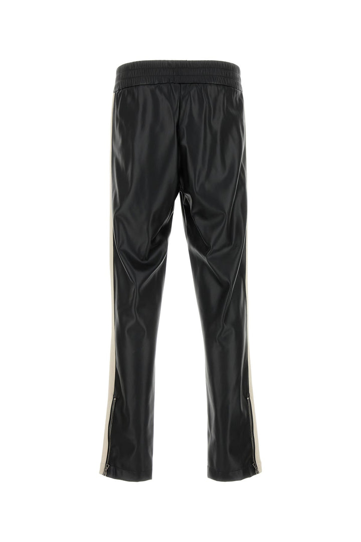 Black synthetic leather pant