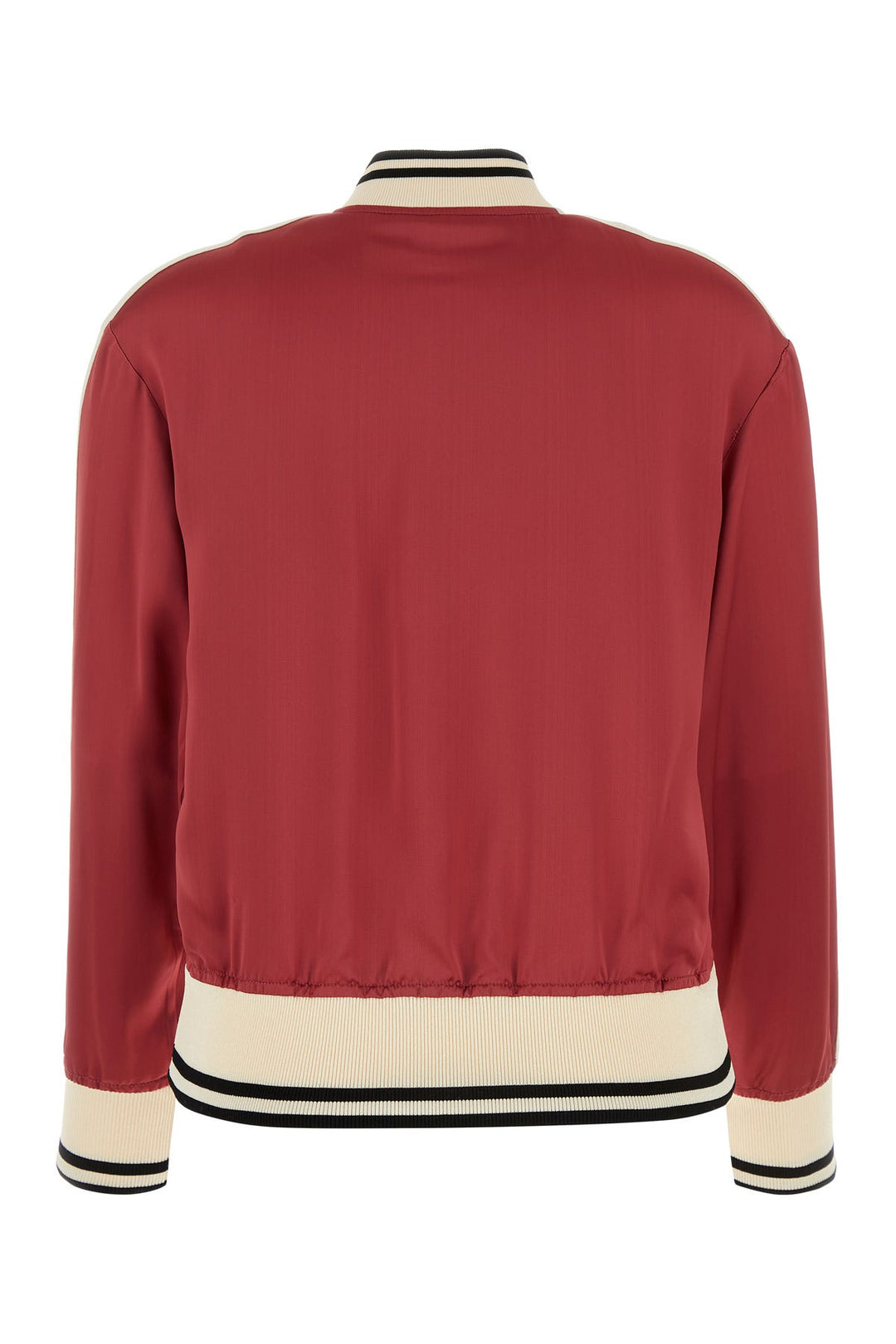 Tiziano red viscose bomber jacket