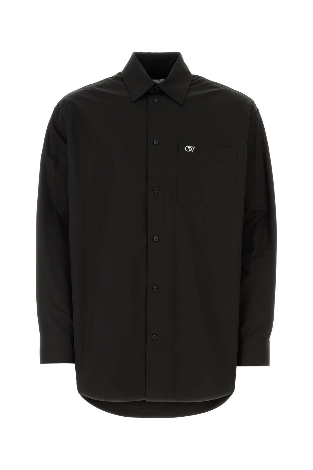 Black poplin oversize shirt