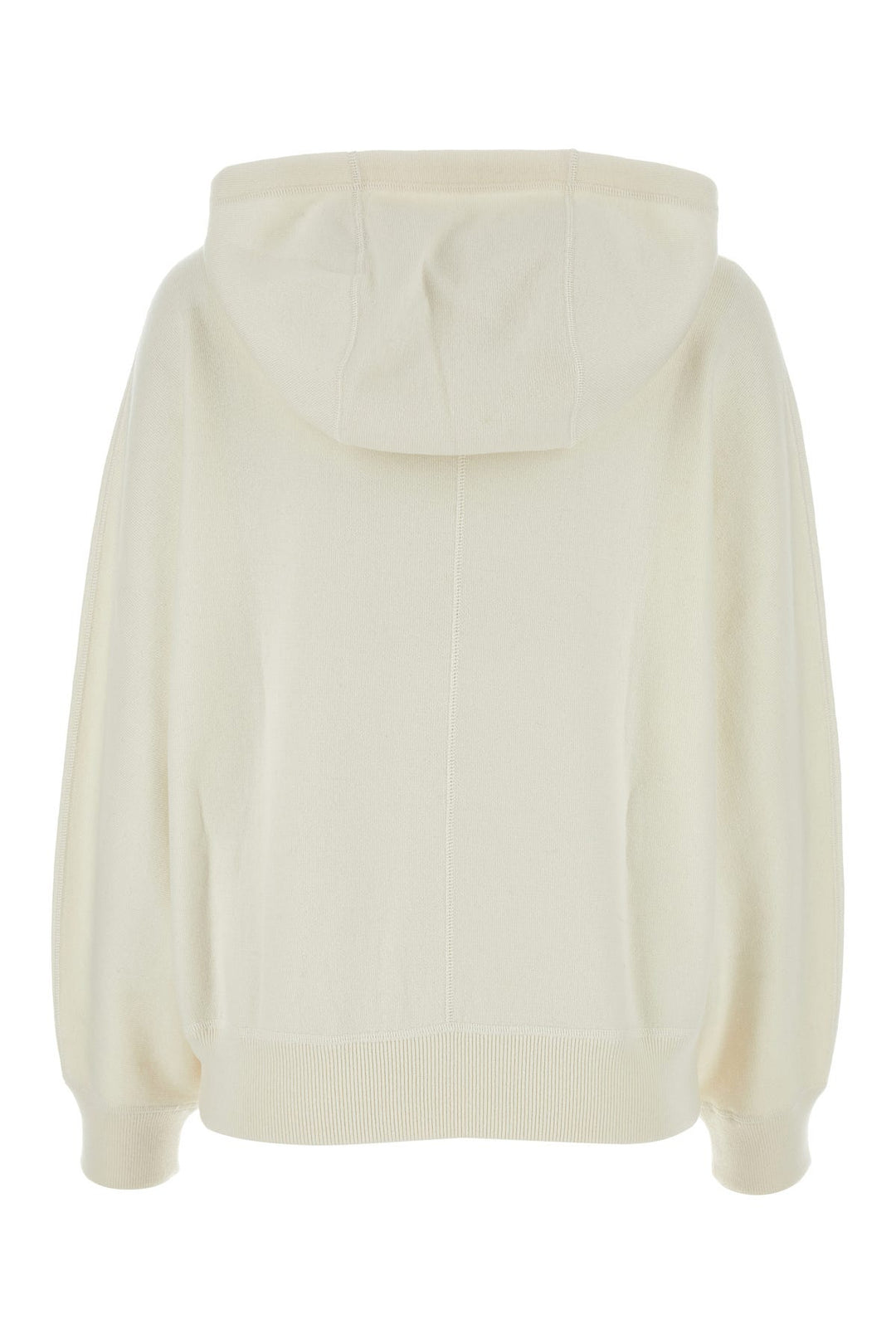 White stretch cashmere blend sweatshirt