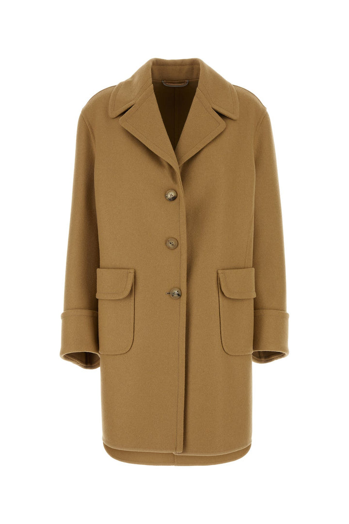 Camel wool blend coat