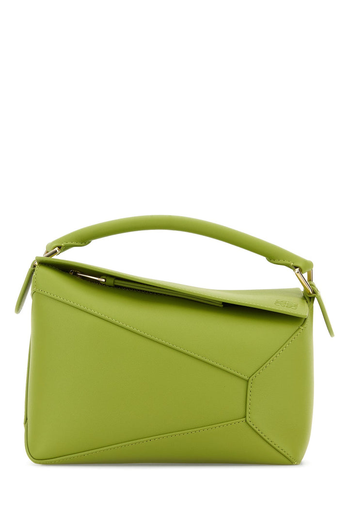 Green leather small Puzzle handbag