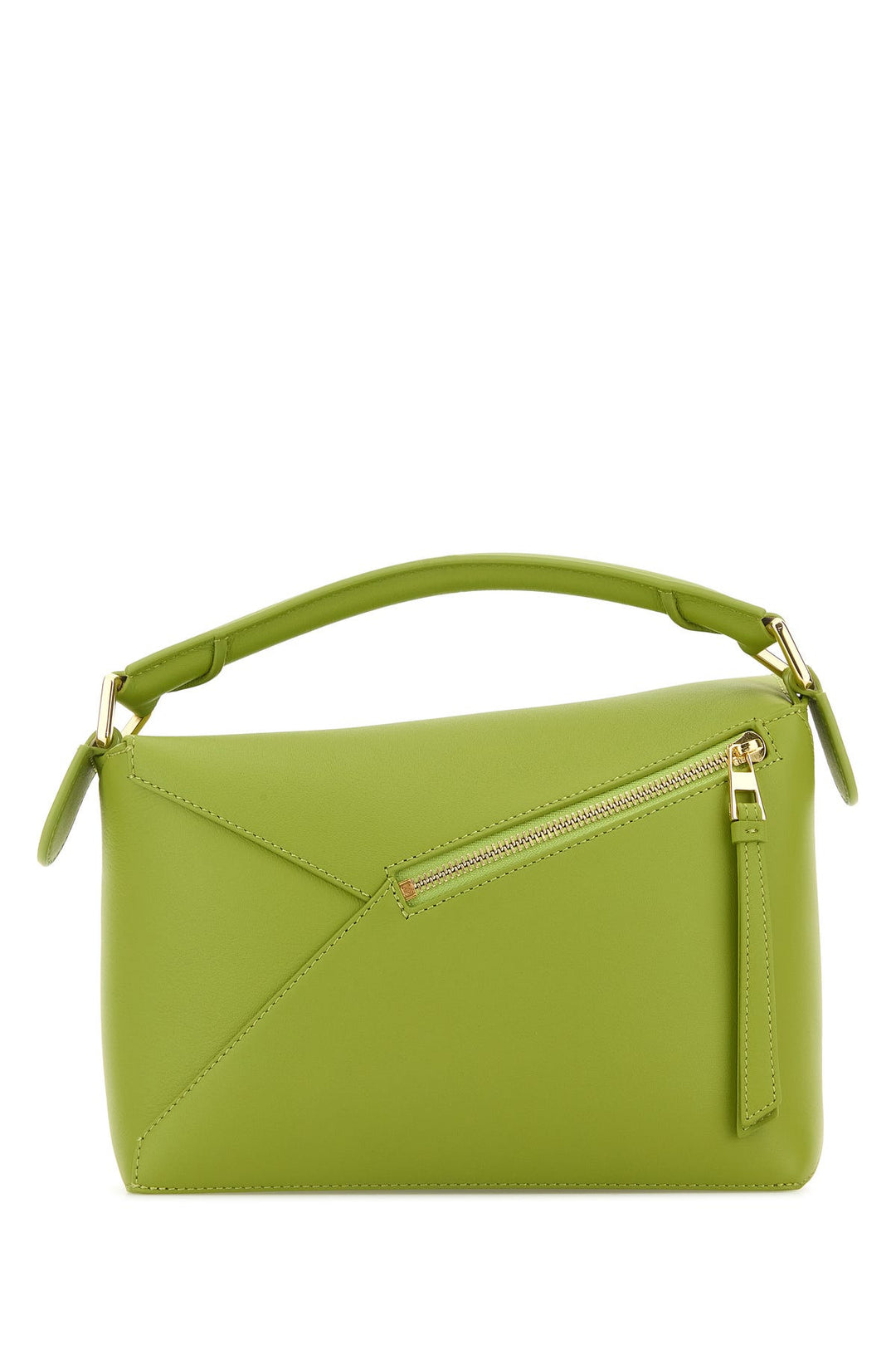 Green leather small Puzzle handbag