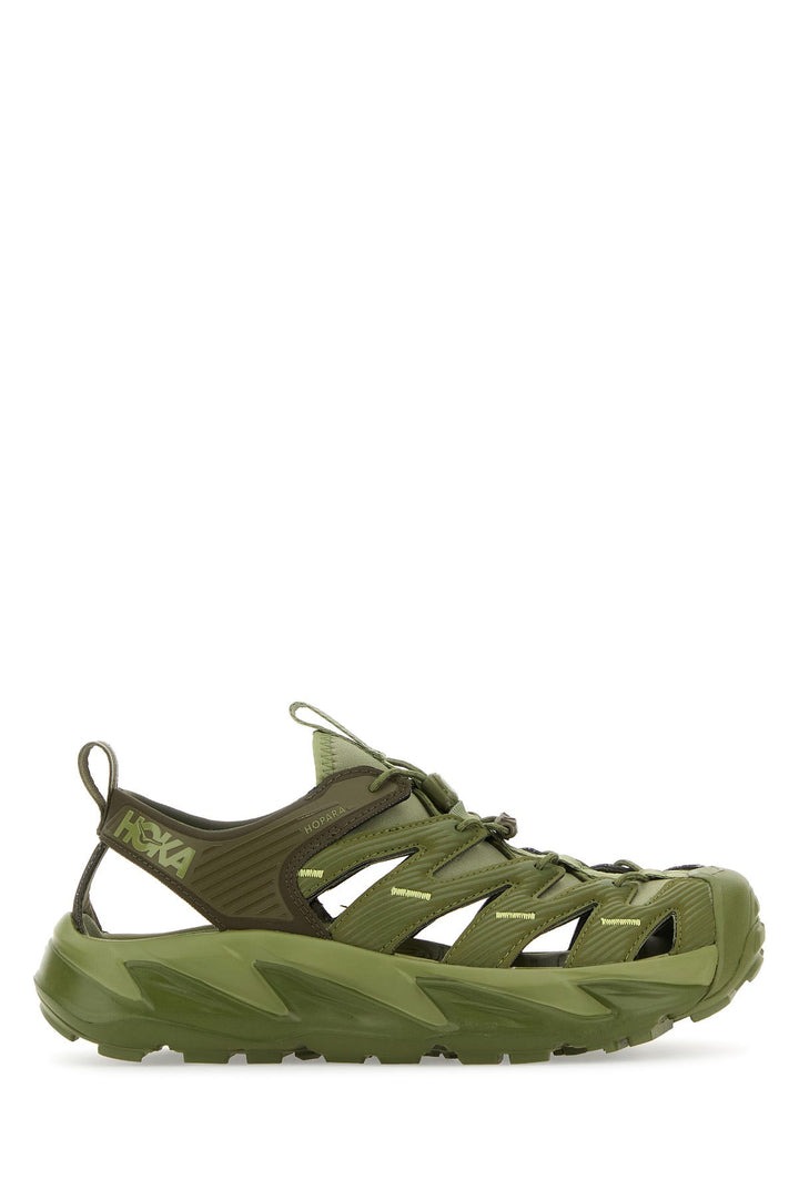 Pistachio green fabric and rubber U Hopara sneakers