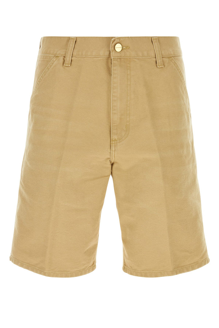 Beige cotton Single Knee Short