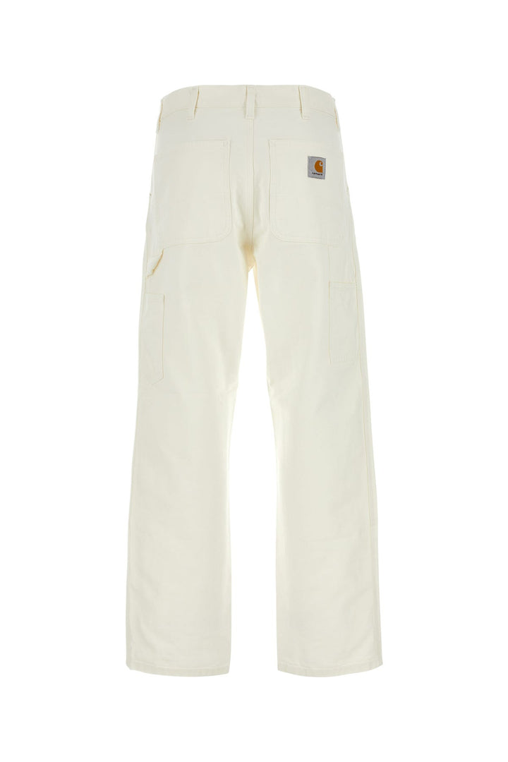 White denim Double Knee Pant