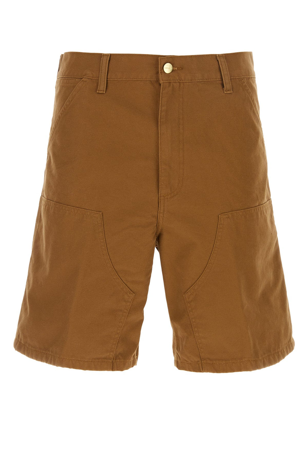 Brown cotton Double Knee Short