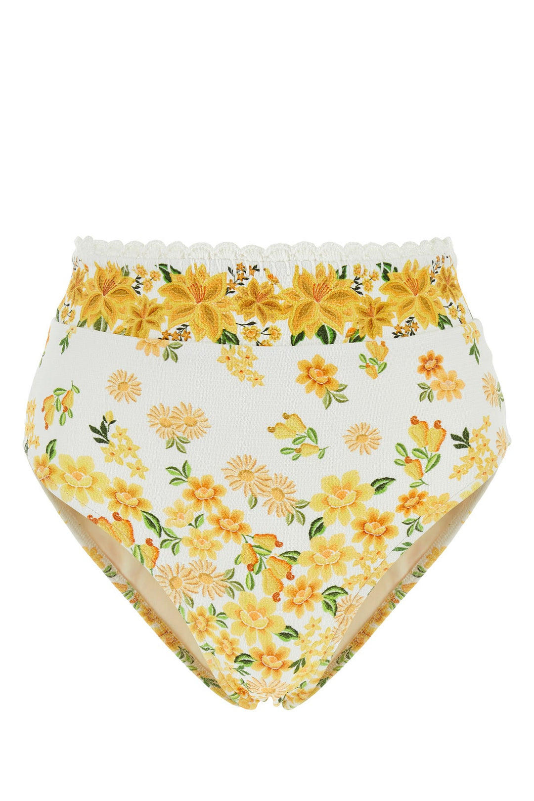 Printed stretch nylon bikini bottom