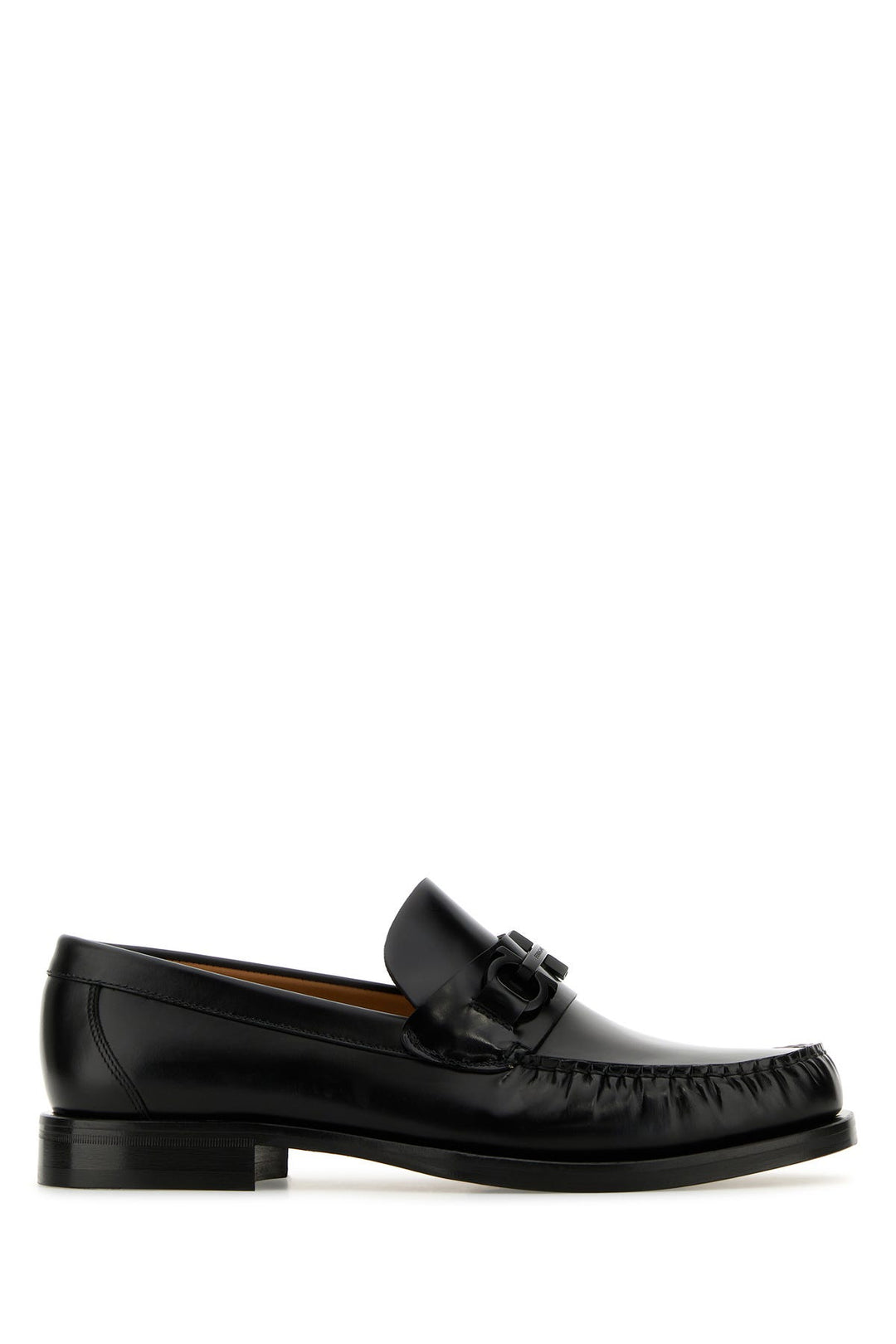 Black leather Fort loafers