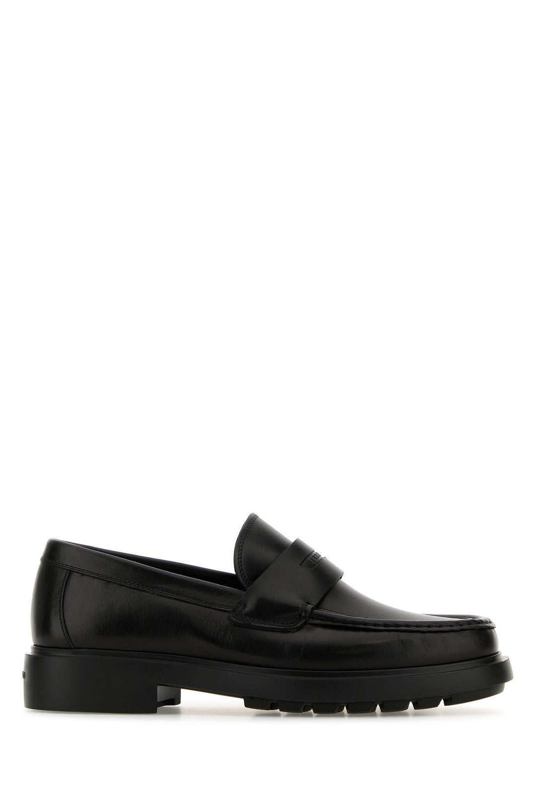 Black leather Donny loafers