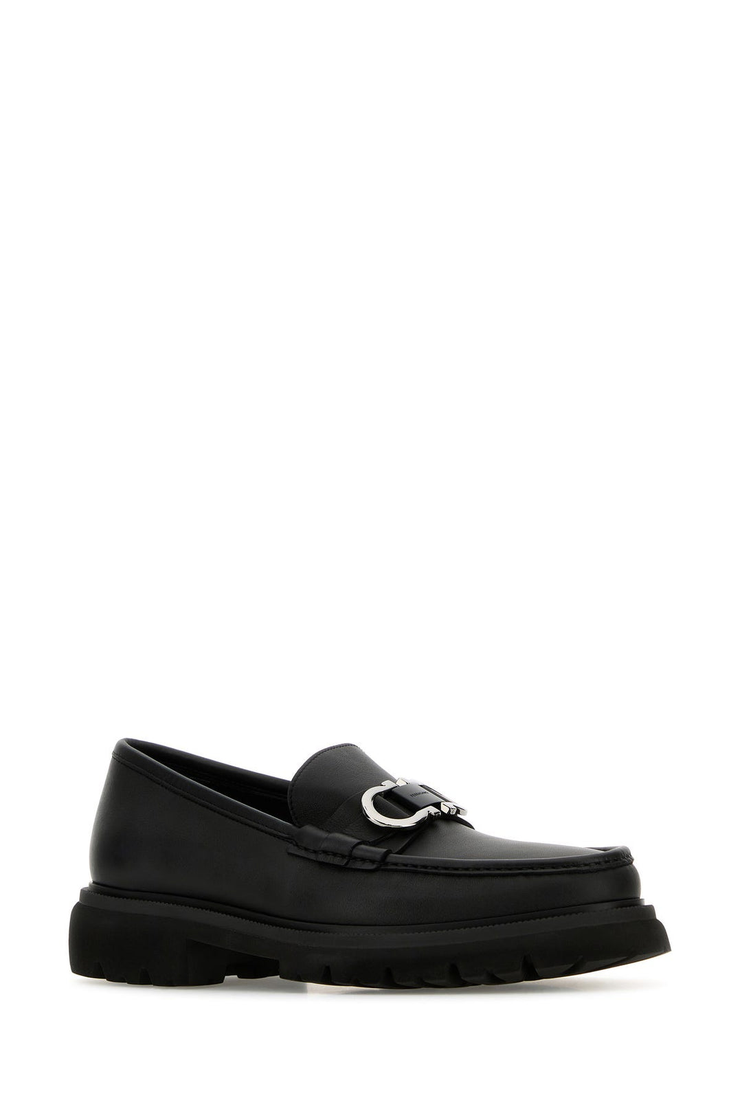 Black leather Cocoon loafers