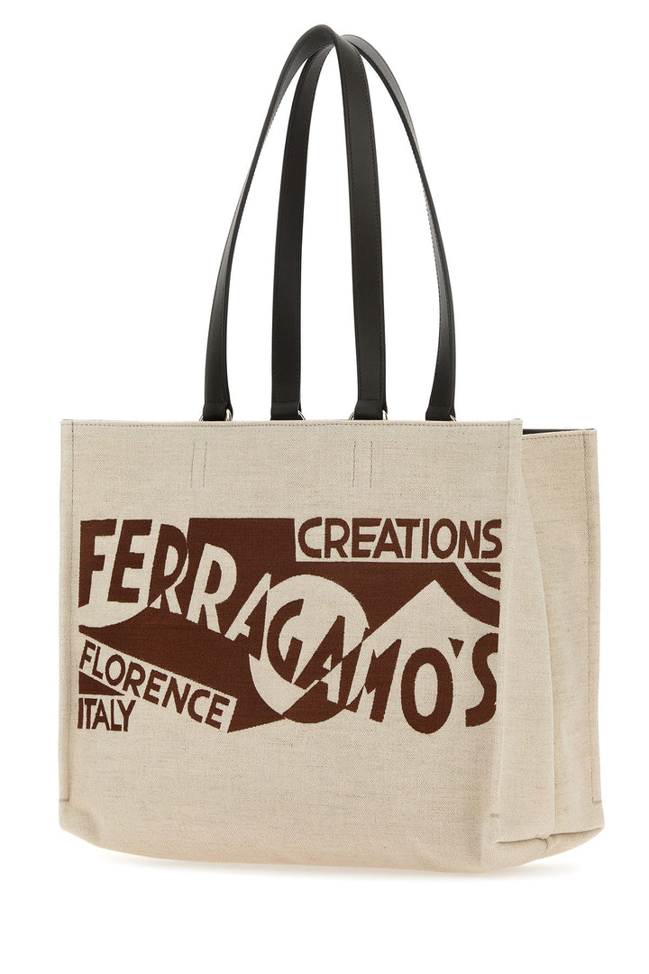 Sand canvas shopping bag