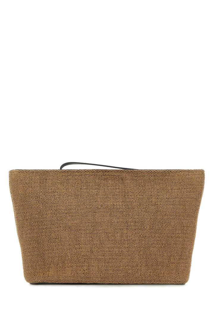 Camel fabric pouch