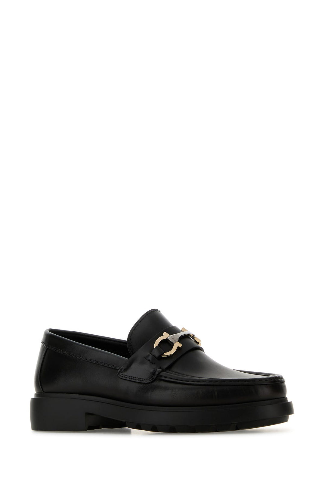 Black leather Duglas loafers